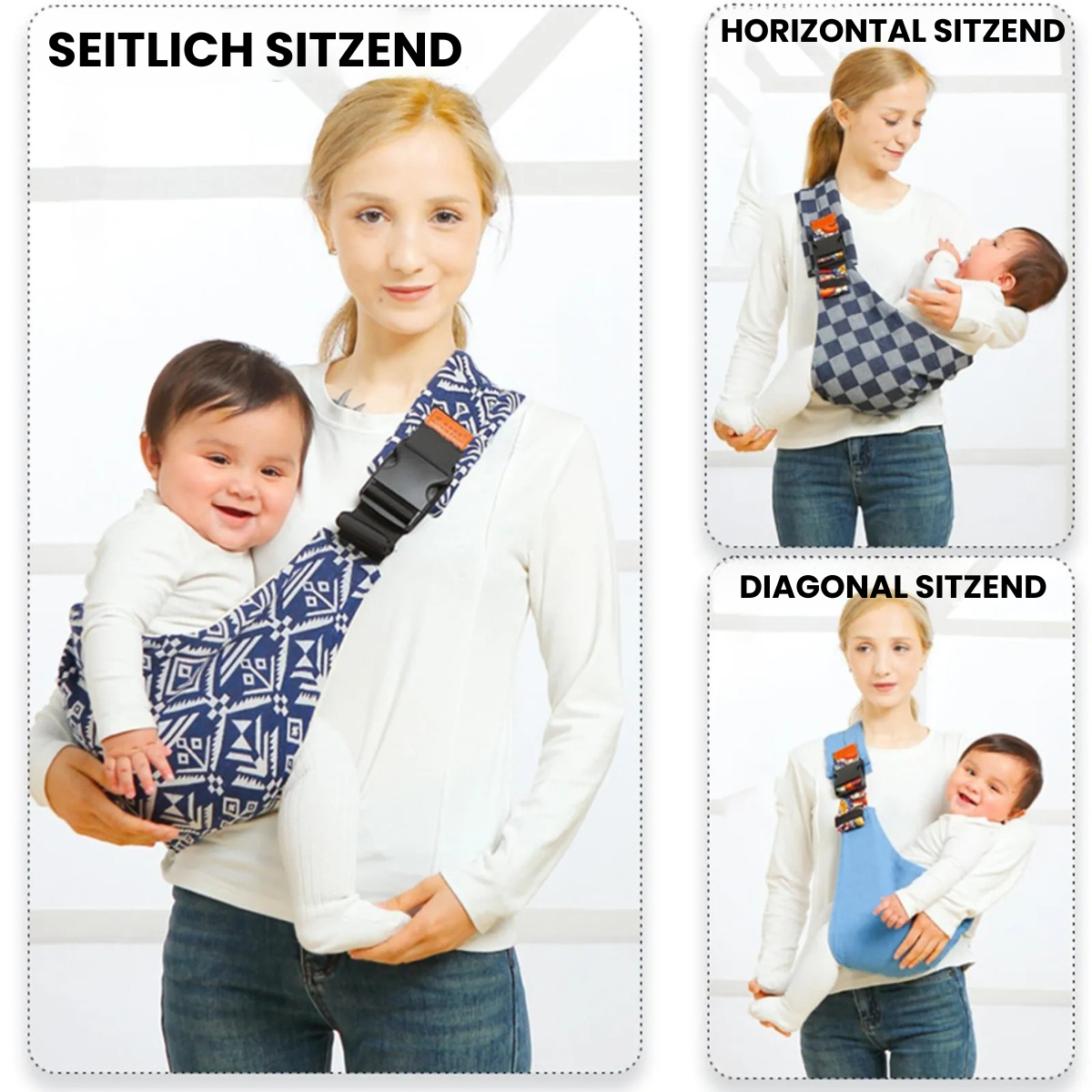 Babytrage Für Neugeborene Bis 42 Monate – Verstellbar, Ergonomisch, Aus Baumwolle, Max. 15,9 Kg
