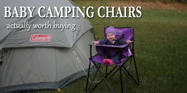 family camping trip with toddler in camping chair
