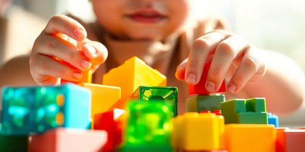 Kind spielt mit Lernspielzeug