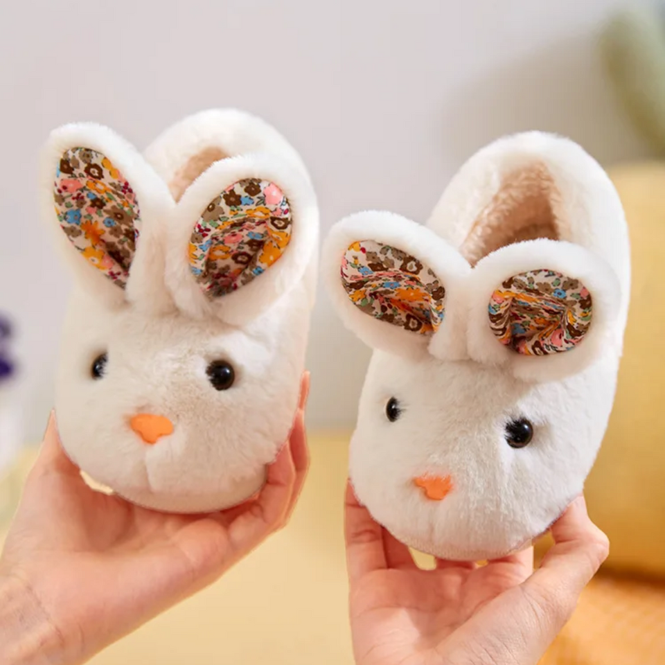 BunnyToes – Weich & warm – Plüsch-Hasenpantoffeln