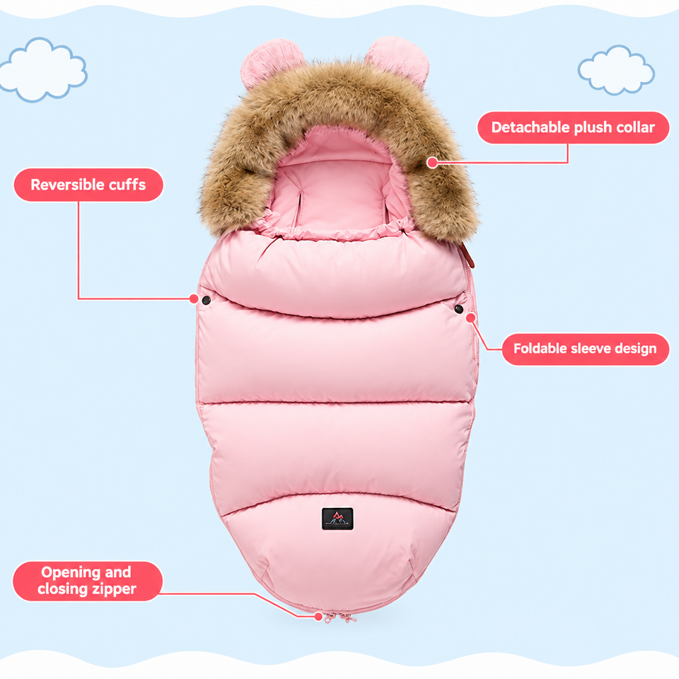 CozyRide – Warm & Gemütlich – Babyschlafsack für den Kinderwagen