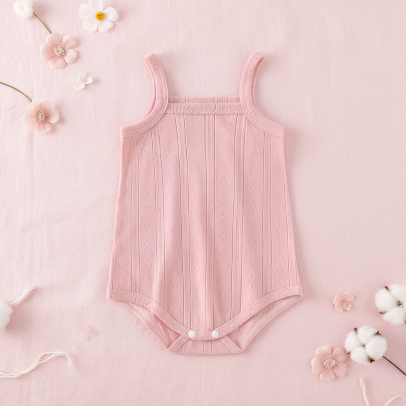 Summer Bodysuit – Leicht & bequem – Gestrickter Baby-Strampler
