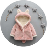 CozyPrincess – Warm & weich – Plüschjacke für Mädchen mit Kapuze