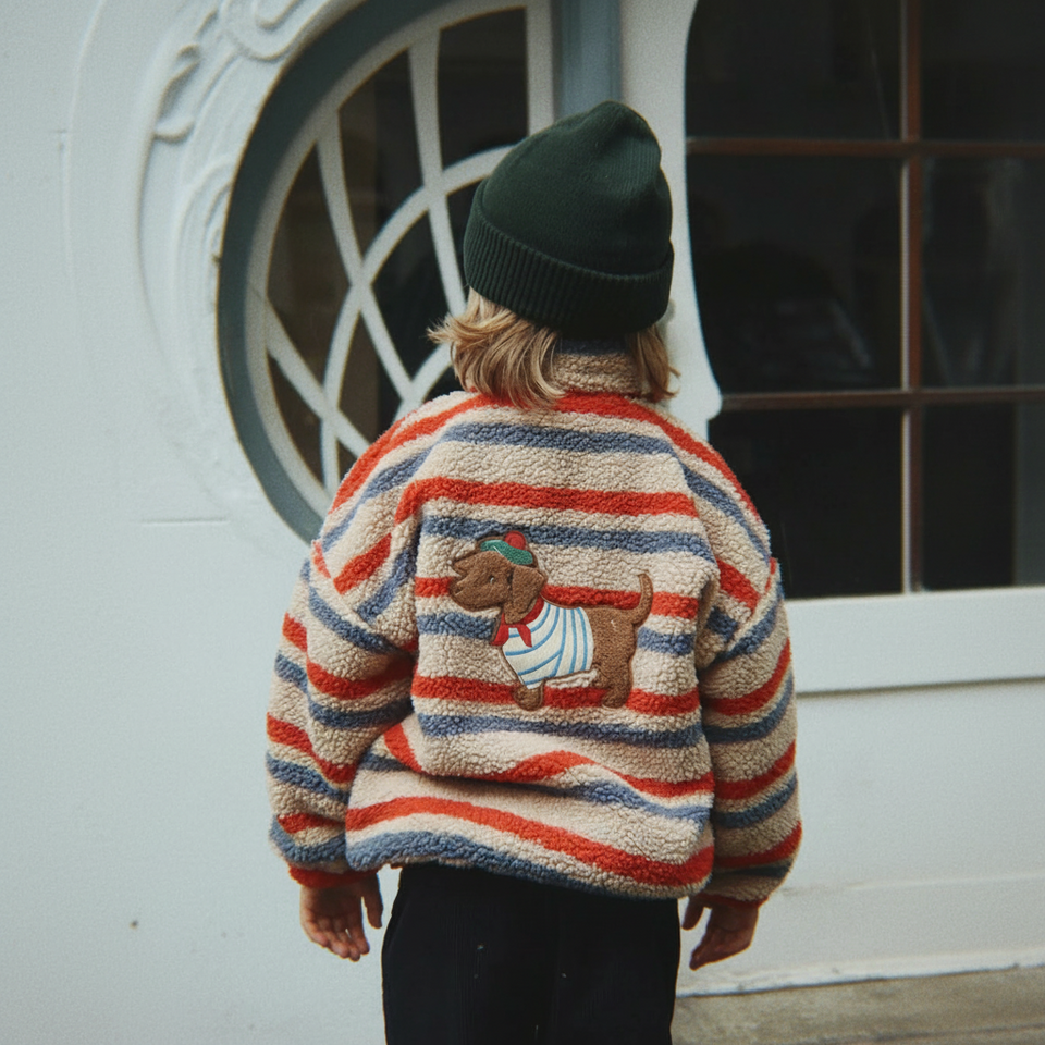 WarmHug – Bequem & trendy – Kinder-Fleecejacke mit verspielten Motiven