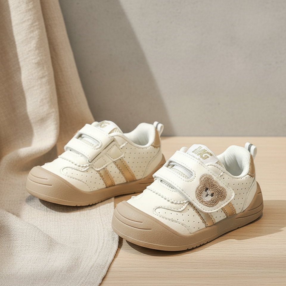 KinderMove – Robust & geschmeidig - Klettverschluss-Sneakers mit Bärenmotiv