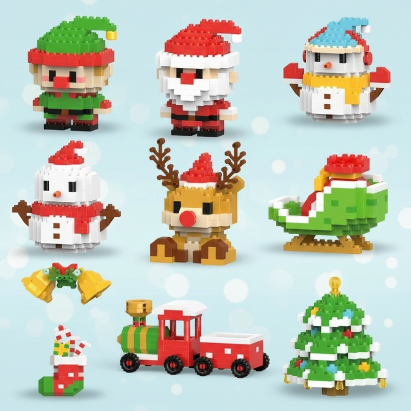 HolidayBlocks – Fröhlich & dekorativ – Weihnachts-Mini-Bausteine