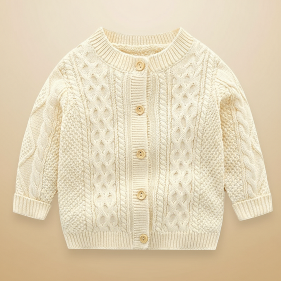CozyCub – Bequem & Modisch – Gestrickter Kinder-Cardigan-Pullover