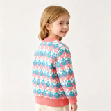 CozyCardi – Weich & warm – Gestrickte Strickjacke mit niedlichen Motiven
