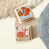 WoodMind – Kreativ & lehrreich – 6-in-1 Montessori-Tier-Holzpuzzle