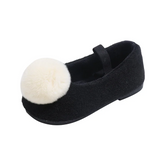 SoftSteps –  Warm & Weich – Mädchen-Schuhe mit Plüsch-Bommel