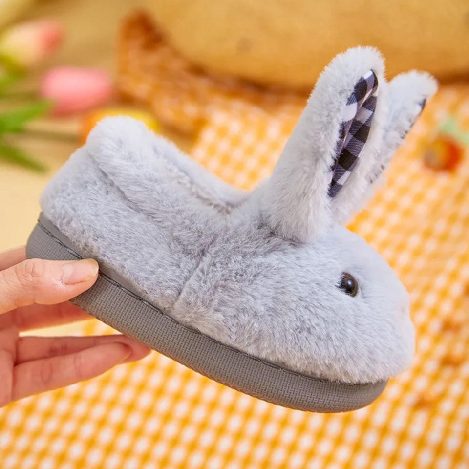 BunnyToes – Weich & warm – Plüsch-Hasenpantoffeln
