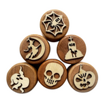 WoodStamp – Montessori & Kreativ – 6 Stück Holz-Knetstempel