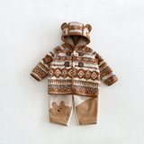 LittleWarm – Gemütlich & stilvoll – Wintermantel mit Fair-Isle-Muster