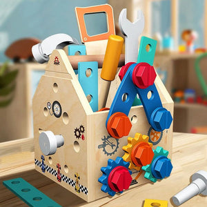 Busy Box™ - Entdecken & Lernen - Aktivitätsbox aus Holz