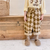 RetroBloom – Bequem & verspielt – Kinderhose mit Argyle-Muster