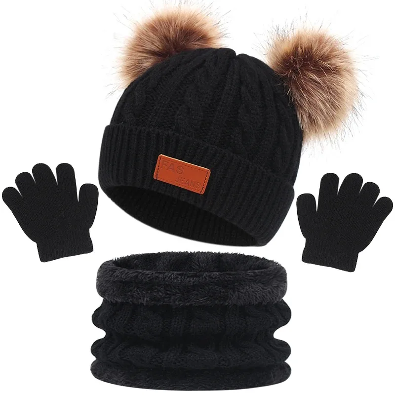 CozyPom – Warm & Weich - Winterset mit Mütze, Schal und Handschuhen