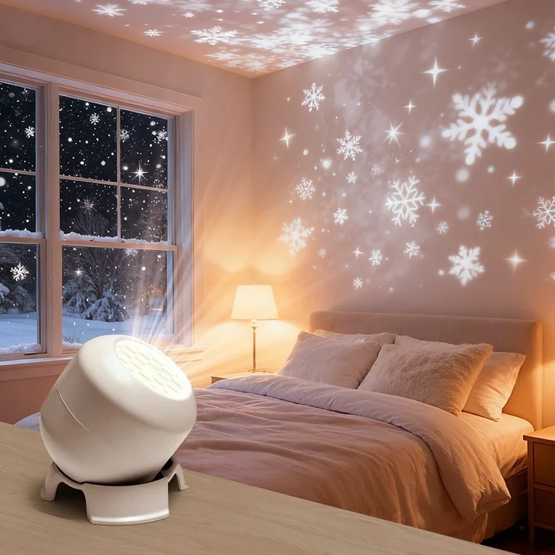 FrostyLight – Magisch & stimmungsvoll – Rotierende Projektorlampe (Weihnachten & Halloween)
