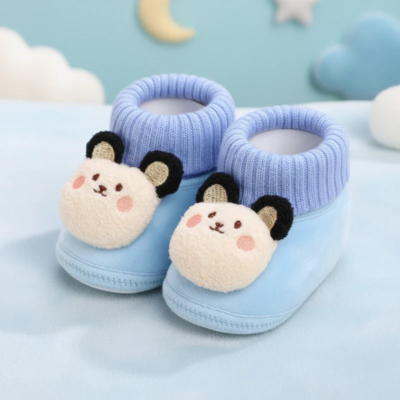 CuddleSteps – Warm und rutschfest – Tier-Babyschuhe
