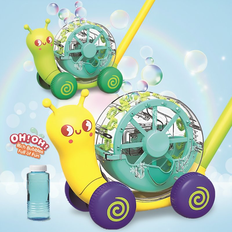 BubbleBuddy – Verspielt & interaktiv – Schnecke mit Seifenblasen