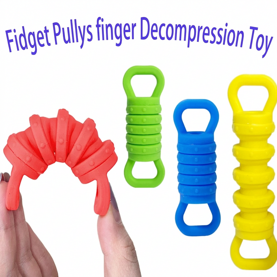 Plungy – Dehnbar & sensorisch – Fidget-Spielzeug aus Silikon (4er-Set)