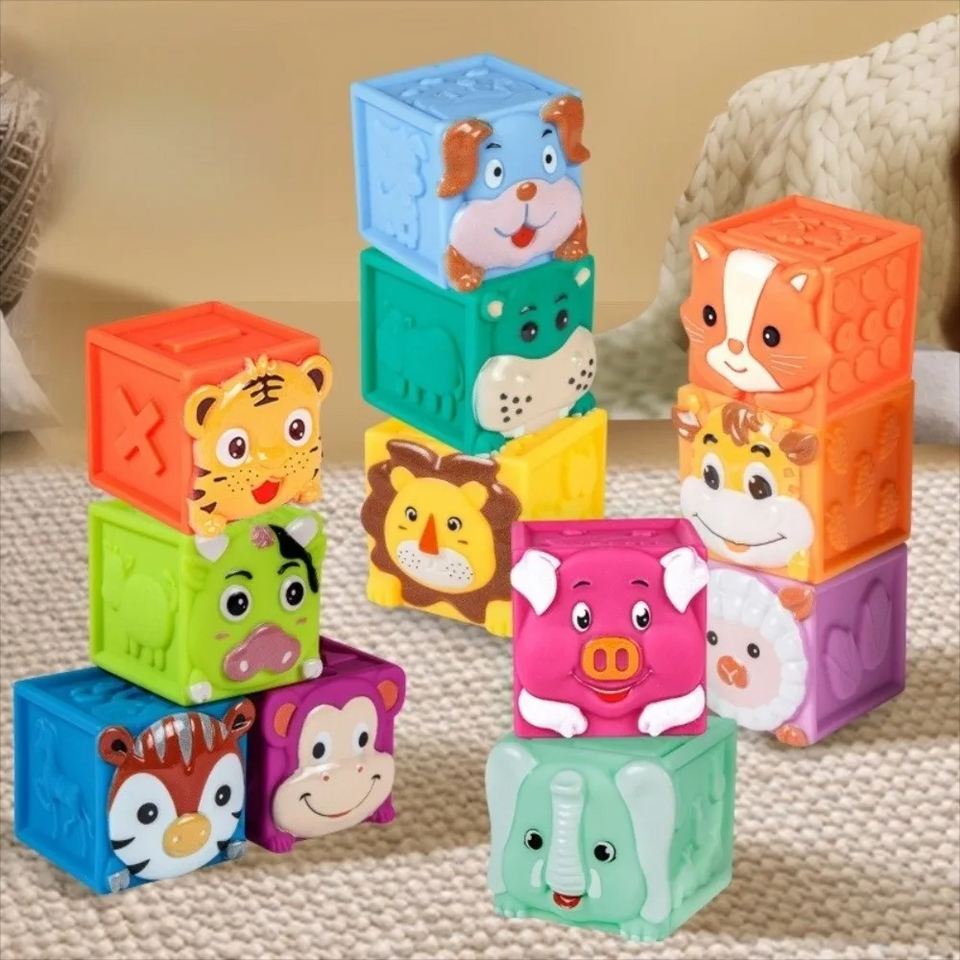 SoftStack – Spielerisch & lehrreich – Weiche Tier-Stapelklötze