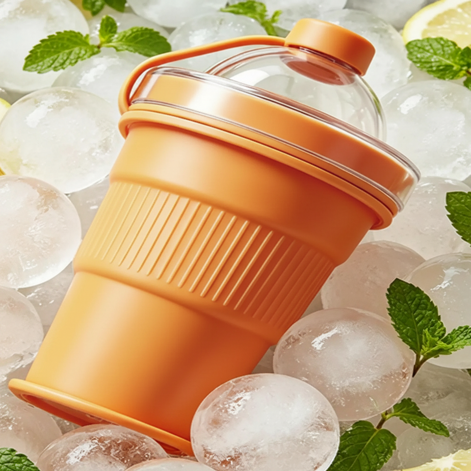 FlexiCup – Praktisch & handlich – Zusammenklappbarer Trinkbecher aus Silikon