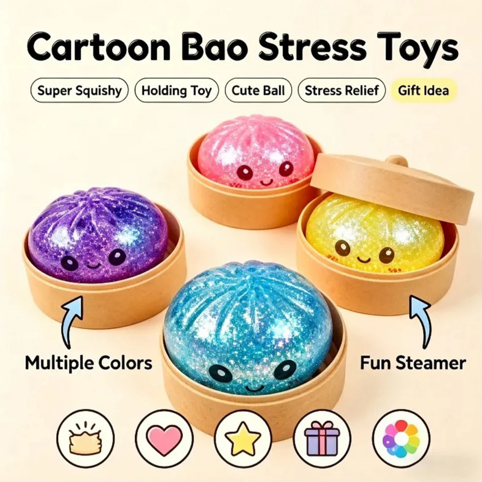 FunSquish –  Farbenfroh & Glitzer-Spaß – Glitzer-Squishy - Knödel