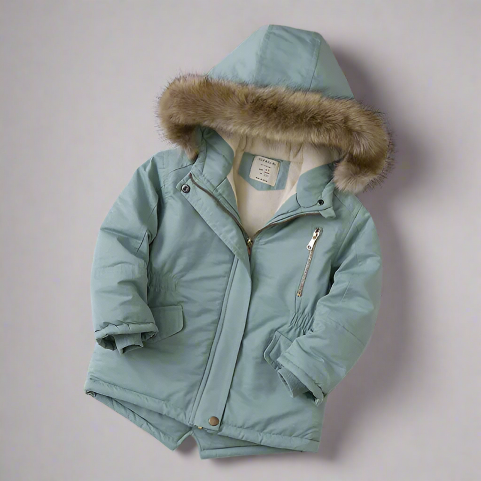 CozyTrend – Elegant og varm – Parka vinterjakke med pelskrave