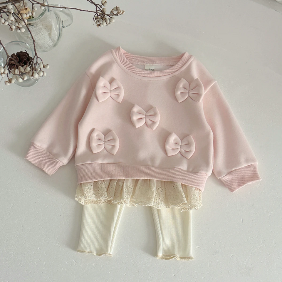 LittleAngel – Weich & stilvoll – Baby-Set mit Pullover und elastischer Hose