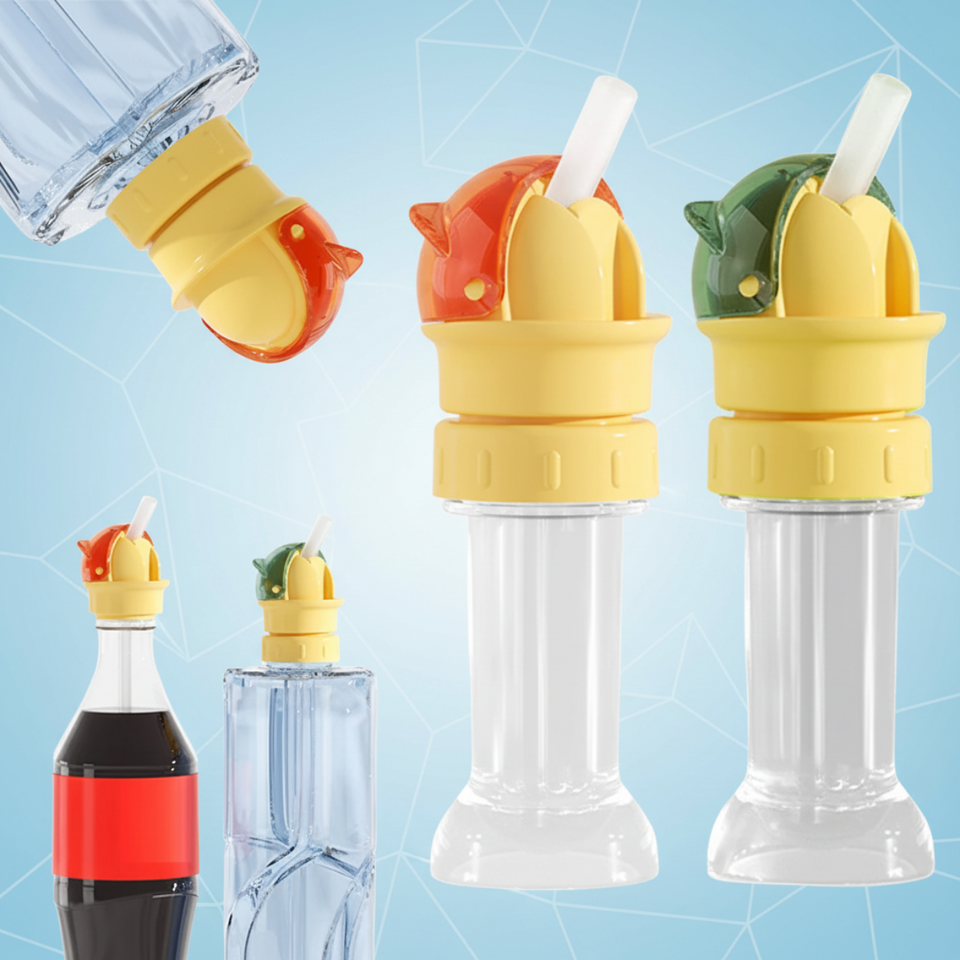 AquaSip – Trinkspaß & Praktisches – Wiederverwendbarer Flaschenverschluss für Kinder