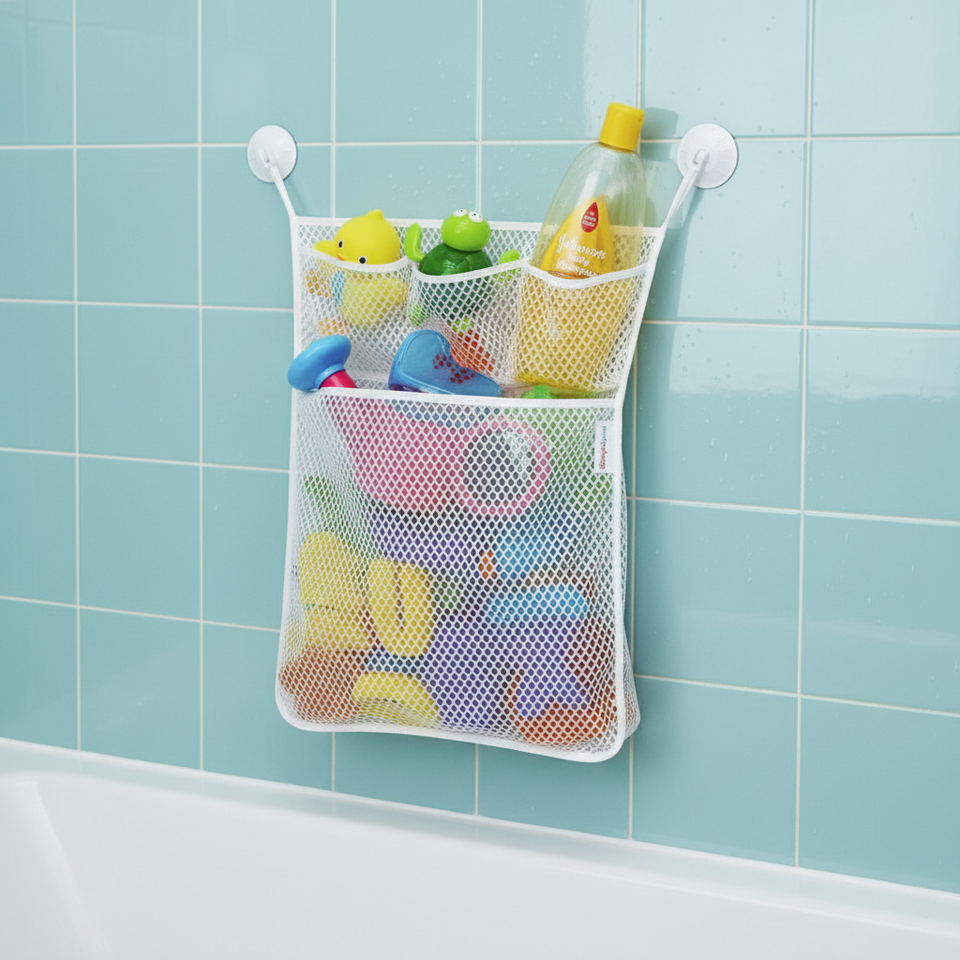 TubyTidy – Schimmelfrei & Geräumig – Badewannen-Aufbewahrungsnetz für Badespielzeug