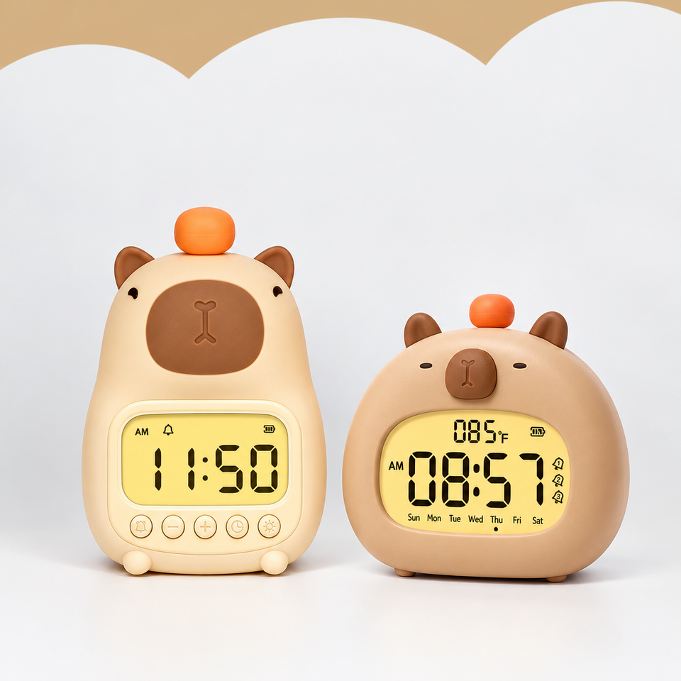 CappyClock – Niedlich & vielseitig – Digitaler Kinderwecker mit Nachtlicht