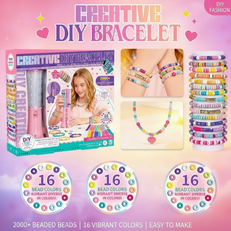 BeadMaster – Kreativ & Lernreich – Bastelset für Armbänder zum Selbermachen