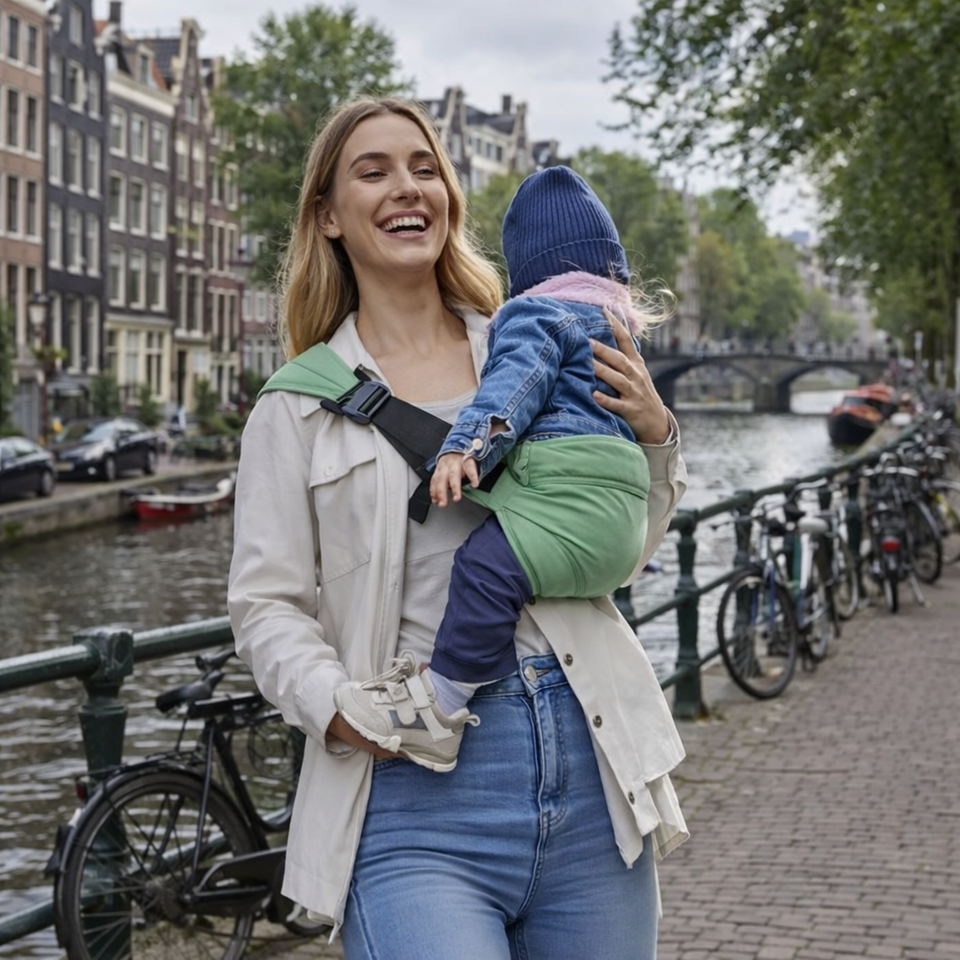 Baby Sling Carrier™ - Extrabreiter Tragegurt - Ergonomischer Hüfttrage