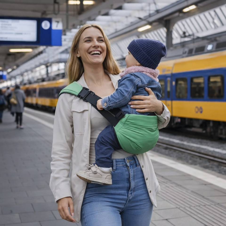 Baby Sling Carrier™ - Extrabreiter Tragegurt - Ergonomischer Hüfttrage