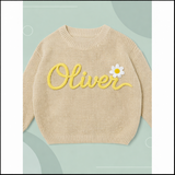 TinyStitch – Personalisierter Strickpullover mit Namen für Kinder