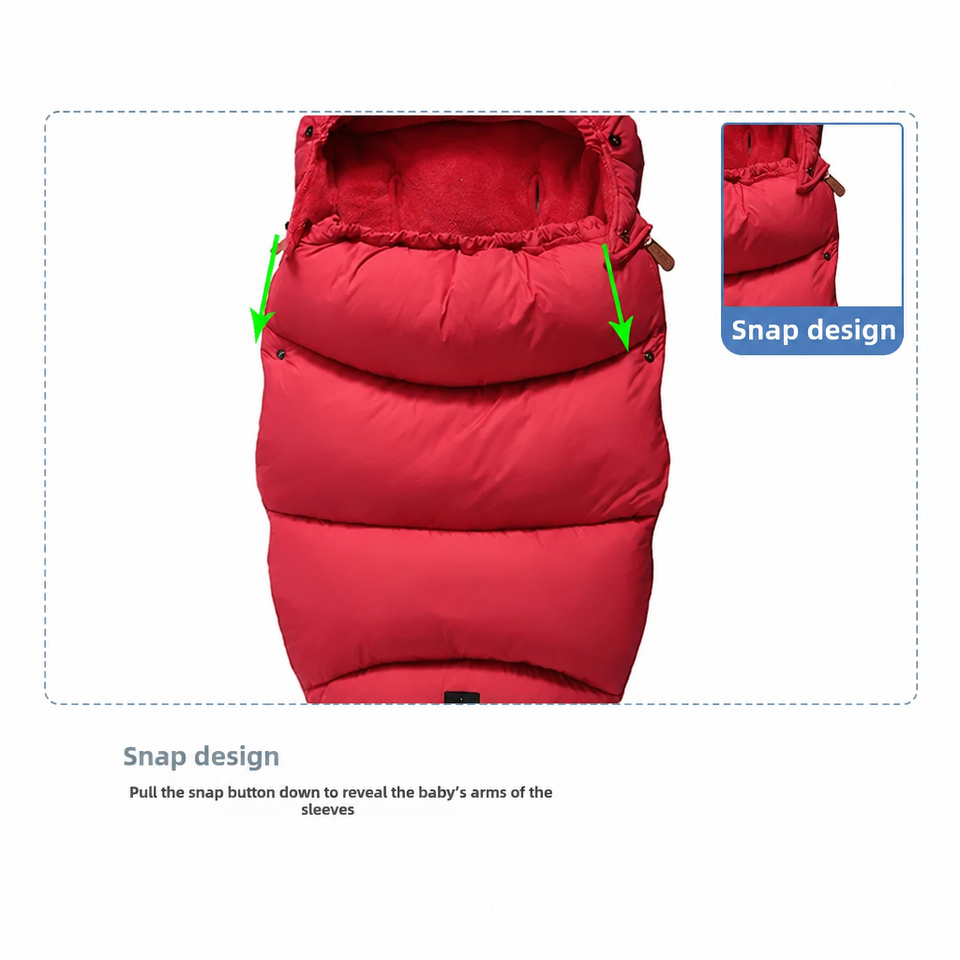 CozyRide – Warm & Gemütlich – Babyschlafsack für den Kinderwagen