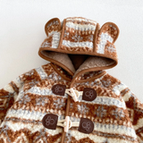 LittleWarm – Gemütlich & stilvoll – Wintermantel mit Fair-Isle-Muster