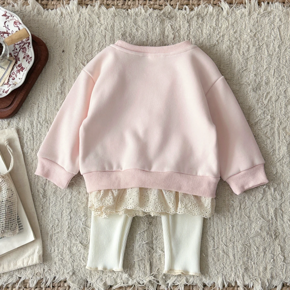 LittleAngel – Weich & stilvoll – Baby-Set mit Pullover und elastischer Hose