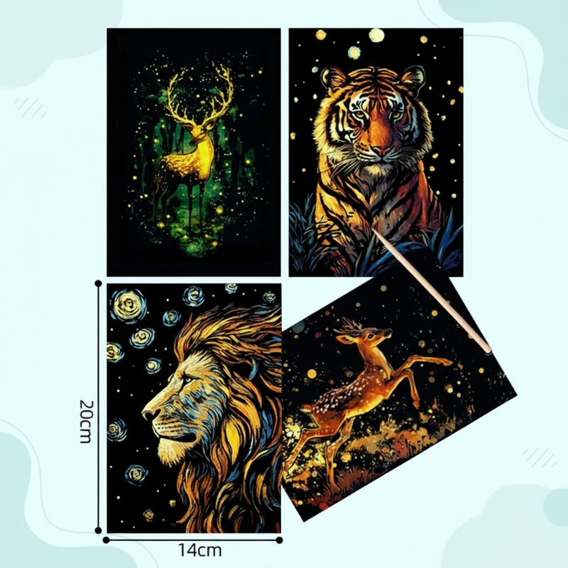 GlowArt – Glow-in-the-dark – Rubbelkarten-Set