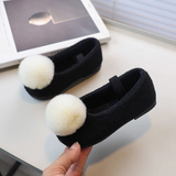 SoftSteps –  Warm & Weich – Mädchen-Schuhe mit Plüsch-Bommel
