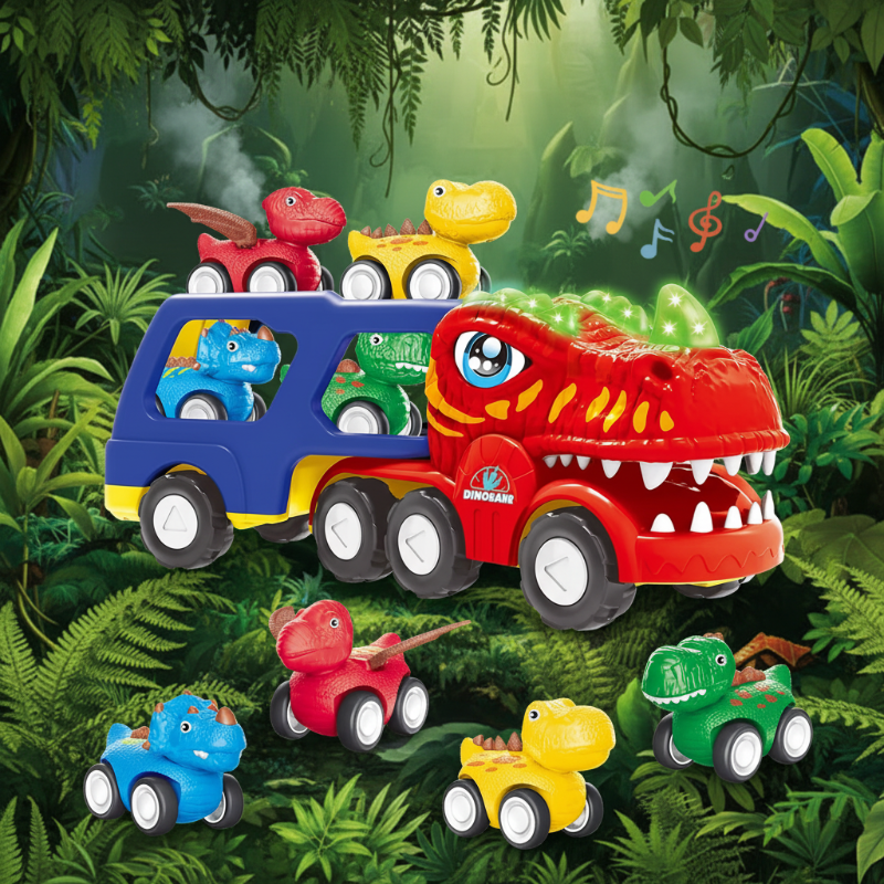 DinoDrive – Kreativ & abenteuerlich – 5-in-1-Lkw-Spielset