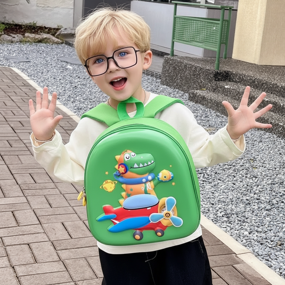 SchoolMate – Leicht & Geräumig – Cartoon-Rucksack mit Licht und Musik