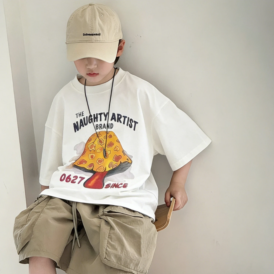 MushroomPlay – Casual & Streetwear – Oversized-T-Shirt mit Pilz-Print