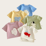 LittlePatch – Cartoon & Spaß  – Kinder-T-Shirt mit Cartoon-Aufnähern