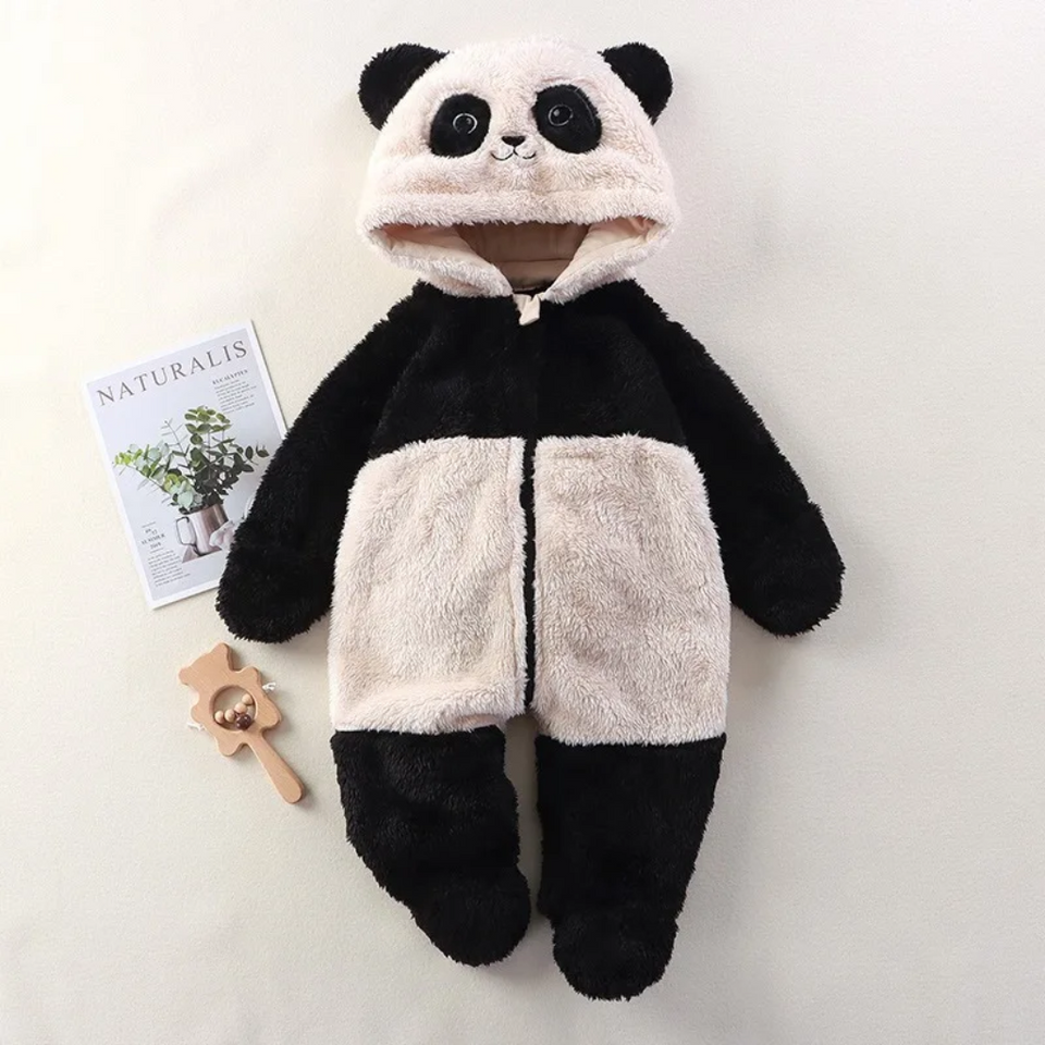 CozyBear – Weich & warm – Baby-Strampler mit Tier-Kapuze