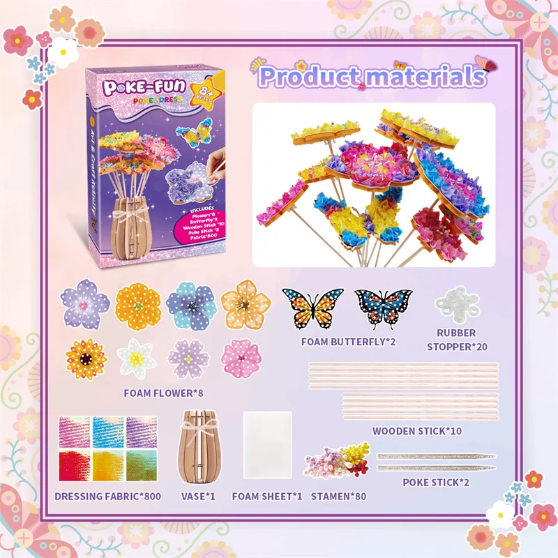 DIY Flower Poke Art – Kreativ & lehrreich – Blumen-Bastelset