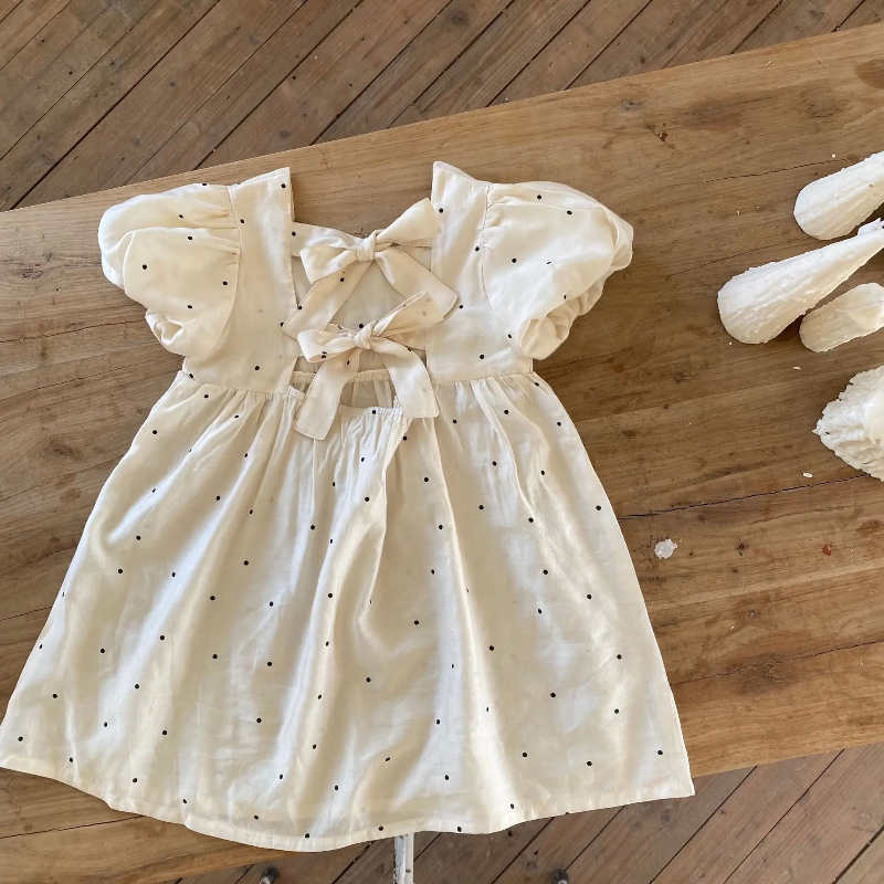 LittleTwinkle – Weich & bequem – Kinderkleid mit doppelten Schleifen