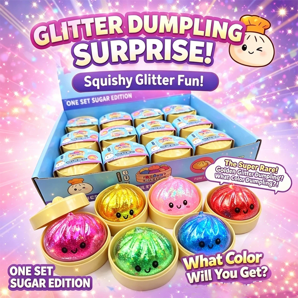 FunSquish –  Farbenfroh & Glitzer-Spaß – Glitzer-Squishy - Knödel