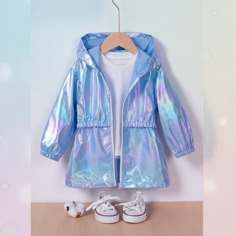 LumiBreeze – Glänzend & Leicht – Kinder-Regenjacke mit Kapuze